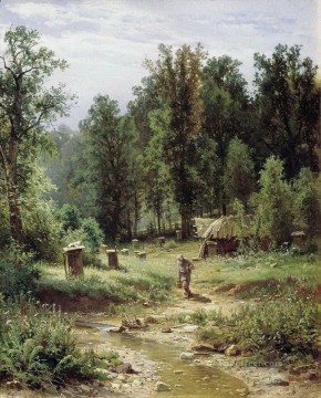 familias de abejas en el bosque 1876 paisaje clásico Ivan Ivanovich árboles Pinturas al óleo